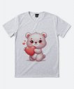 Чоловіча футболка Ведмедик з червоним серцем