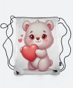 Рюкзак Ведмедик з червоним серцем
