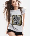 Жіноча футболка Дерево Іґґдрасілль і Скандинавські міфічні тварини