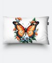 Подушка прямокутна Метелик з квітами