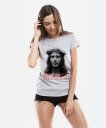 Жіноча футболка Jesus loves everyone_ (Ісус любить всіх)