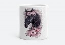 Чашка Кінь з рожевими квітами 