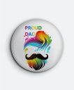 Значок Proud Dad LGBT