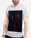 Чоловіча футболка Тіфлінг демониця чаклунка з рогами