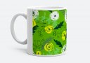 Чашка Зеленый цветочный узор