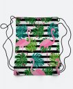 Рюкзак Тропики паттерн с фламинго