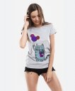 Жіноча футболка Пепельный кот