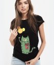 Жіноча футболка Зеленый кот