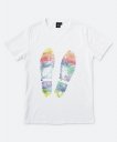 Чоловіча футболка Rainbow print of traces from the shoe