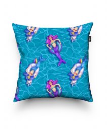 Подушка квадратна Mermaids pattern