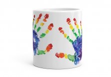 Чашка Rainbow hand print