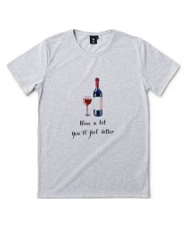 Чоловіча футболка Wine a bit you'll feel better