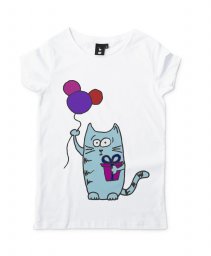 Жіноча футболка Пепельный кот