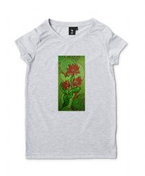 Жіноча футболка лисы и осенние цветы