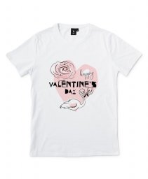Чоловіча футболка Valentine's Day Flamingo