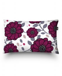Подушка прямокутна Бардовые цветы