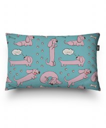 Подушка прямокутна Розовая собачка