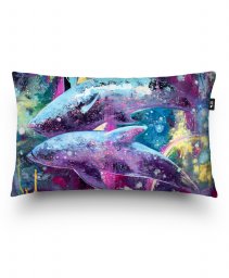 Подушка прямокутна Дельфіни