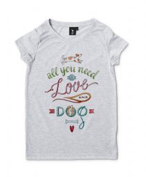 Жіноча футболка Любовь и собака