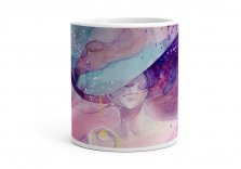 Чашка Девушка в шляпе или фламинго