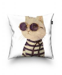 Подушка квадратна Кот в фиолетовых очках