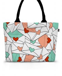 Шопер pattern with love letters