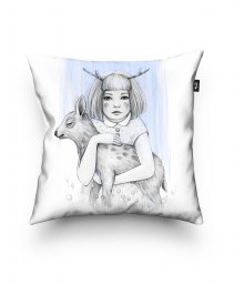 Подушка квадратна Girl with Deer