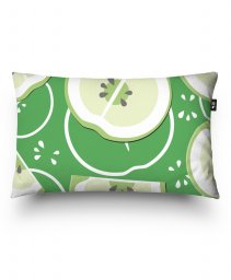 Подушка прямокутна зелені яблука