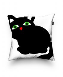 Подушка квадратна Чорний кіт