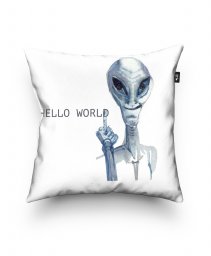 Подушка квадратна Hello world (UFO)