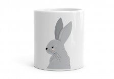 Чашка  Кролик. Милий кролик. Символ 2023 року. Рік кролика принт.