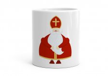 Чашка Святий Миколай. День Святого Миколая. Персонаж у червоний одяг