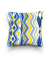 Подушка квадратна Жовто-блакитний орнамент