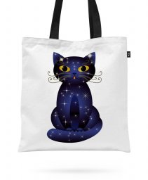 Авоська Синьо-чорний кіт на білому