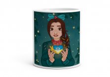 Чашка Девушка с украинской символикой в сердце навсегда. Дівчина з українською символікою у серці назавжди