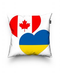 Подушка квадратна Україна та Канада