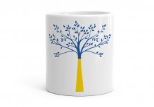 Чашка Синьо-жовте дерево
