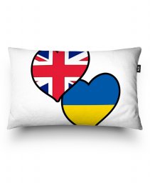 Подушка прямокутна Великобританія та Україна. прапор