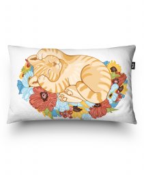 Подушка прямокутна Котик у квітах