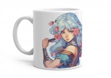 Чашка Дівчина з блакитним волоссям