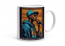 Чашка  Легендарный Хип-Хоп - Рэпер в синей кепке