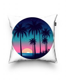 Подушка квадратна Пальмовий пляж - Зоряна ніч
