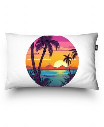 Подушка прямокутна Пальмовий пляж - Яскравий світанок