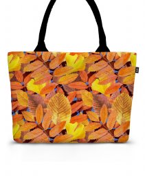 Шопер leaves Rowan autumn ginkgo watercolors pattern