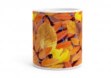 Чашка leaves Rowan autumn ginkgo watercolors pattern