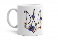 Чашка тризуб з квітами