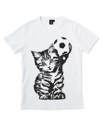Чоловіча футболка Кошеня з м'ячем (футболіст)