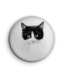 Значок black and white cat