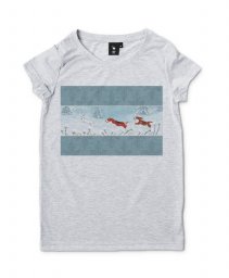Жіноча футболка Зимове полювання, біглі