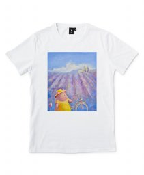 Чоловіча футболка Пухнастик і лавандове поле